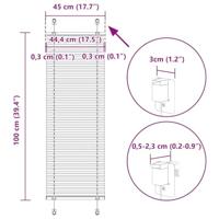 VidaXL Plissé rolgordijn 45x100 cm stofbreedte 44,4 cm antraciet - thumbnail
