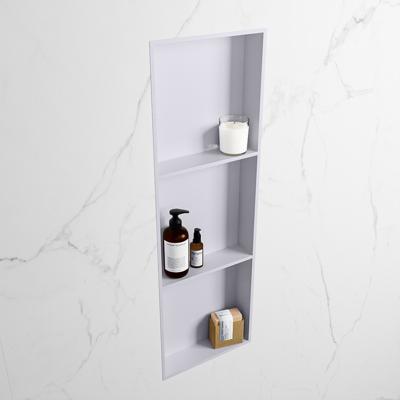 MONDIAZ EASY Nis 89,5x29,5cm in solid surface kleur Cale | Cale. 3 vakken geschikt voor in- of opbouw MONDIAZ EASY Nis 89,5x29,5cm in solid surface kleur Cale | Cale. 3 vakken geschikt voor in- of opbouw