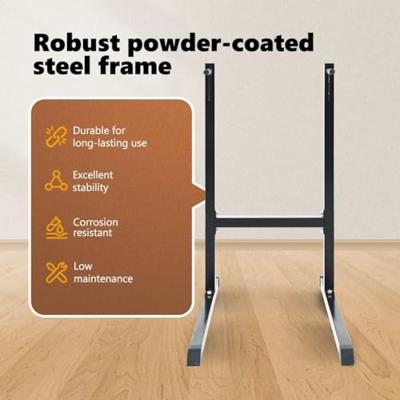 VidaXL Dip station zwart 103.5 x 66.5 x 121.5 cm gepoedercoat staal