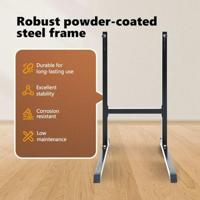 VidaXL Dip station zwart 103.5 x 66.5 x 121.5 cm gepoedercoat staal - thumbnail