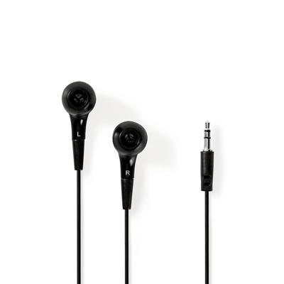 Nedis stereo in-ear earphones met ronde kabel / zwart - 1,2 meter