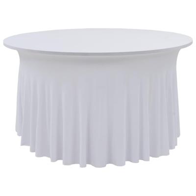 VidaXL 2 st tafelhoezen stretch met rok 150x74 cm wit