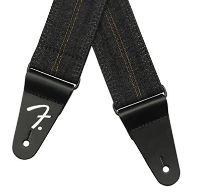 Fender x Wrangler® Denim Strap Washed Black Stitch gitaarband