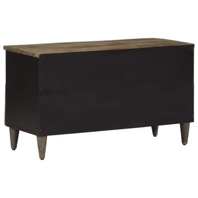 Tv-meubel 80x33x46 cm massief mangohout zwart