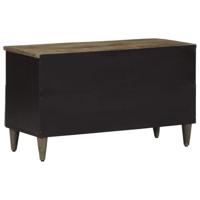 Tv-meubel 80x33x46 cm massief mangohout zwart - thumbnail