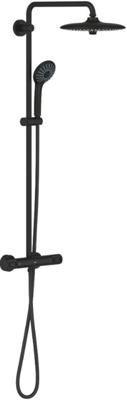 Grohe Euphoria 260 regendoucheset met 6 straalsoorten en thermostaatkraan Ø26cm mat zwart Grohe Euphoria 260 regendoucheset met 6 straalsoorten en thermostaatkraan Ø26cm mat zwart