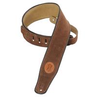 Levys Leathers MSS3-BRN lederen suède gitaarband, bruin - thumbnail