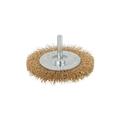 Wolfcraft Draadborstel | Messing | Ronde schacht | Ø75 x 7mm | 1 stuk - 8475000 Wolfcraft Draadborstel | Messing | Ronde schacht | Ø75 x 7mm | 1 stuk - 8475000