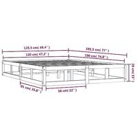 Bedframe massief hout wit 120x190 cm 4FT Small Double - thumbnail