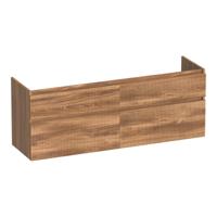 Brauer Delight Wavy - Onderkast - 160 cm - met 4 Softclose Lades Greeploos en 2 Sifon Uitsparingen - Honey - thumbnail