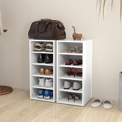 VidaXL Schoenenkasten 2 st 31,5x35x70 cm bewerkt hout wit
