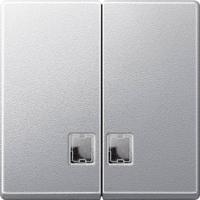 Merten 437560 Wisselschakelaar Afdekking System M Aluminium 1 stuk(s) - thumbnail