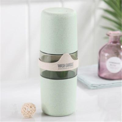 Draagbare handdoek tandenborstel houder geval buiten reizen camping tandpasta multi Cap opbergkoffer (groen)
