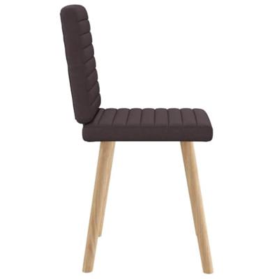 Eetkamerstoelen 2 st stof donkerbruin