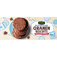 Jumbo Granenbiscuits Melkchocolade 9 x 2 Stuks - thumbnail