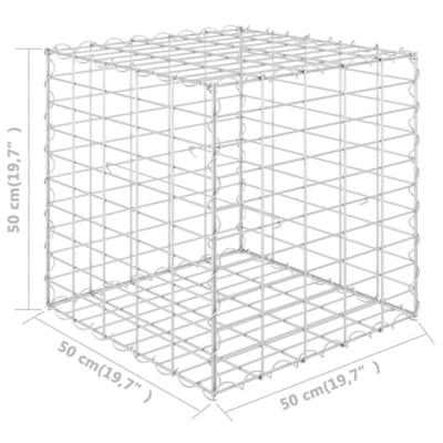 VidaXL Gabion plantenbak verhoogd kubus 50x50x50 cm staaldraad