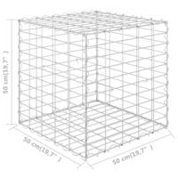 Gabion plantenbak verhoogd kubus 50x50x50 cm staaldraad - thumbnail