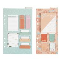 Creativ Company Post-it en boekenlegger set, afm 10,3x22 + 13,8x22 cm, goud, rood, koraal, 2 vel/ 1 doos - thumbnail