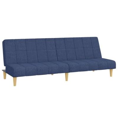 Slaapbank 2-zits stof blauw