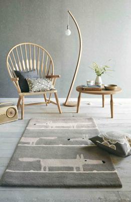 Scion - Mr Fox Silver 25304 - 090x150 cm Vloerkleed