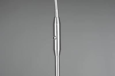 Trio VloerlampTommy 130cm RVS met wit - R46331001