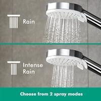 Hansgrohe Crometta e 240 1jet showerpite met thermostaat ecosmart chroom 27281000 - thumbnail