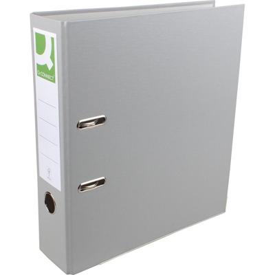 Q-CONNECT ordner, voor ft A4, uit PP en papier, met beschermrand, rug van 8 cm, grijs