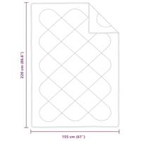 VidaXL Zomer dekbed met kussen 2 pcs wit microvezel - thumbnail