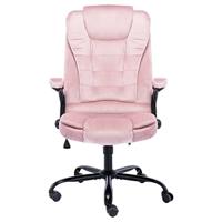 Kantoorstoel fluweel roze - thumbnail