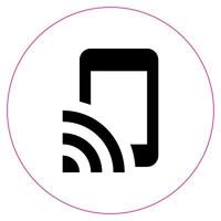 Pictogram WiFi wit/zwart 10cm rond - thumbnail