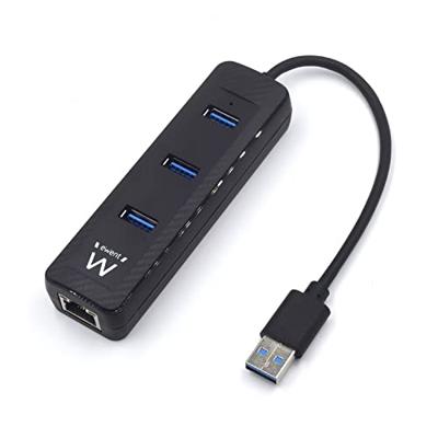 USB-HUB Ewent AAOAUS0127 3 x USB 3.1 RJ45 Plug and Play