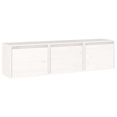 Tv-meubelen 3 st massief grenenhout wit