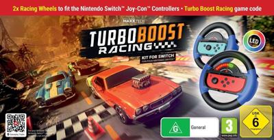 Turbo Booster Racing - Kit (stuurwielen + spel) - Nintendo Switch Game - Code in een doos