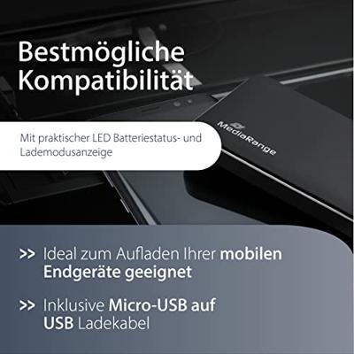 MediaRange MR753 powerbank Zwart Lithium-Polymeer (LiPo) 10000 mAh