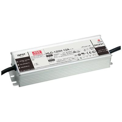 MEAN WELL HLG-120H-12 LED-driver, LED-transformator 120 W 10 A 12 V Niet dimbaar 1 stuk(s) MEAN WELL HLG-120H-12 LED-driver, LED-transformator 120 W 10 A 12 V Niet dimbaar 1 stuk(s)
