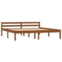 Bedframe massief grenenhout honingbruin 160x200 cm - thumbnail