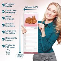 Konijnen Kalender 2026 Slimline - thumbnail