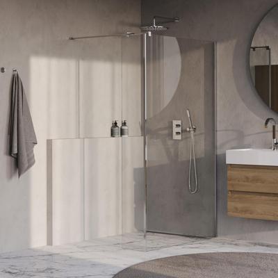 BRAUER Oblivion inloopdouche helder glas 120x200 met zijwand 30 incl. glascoating chroom BRAUER Oblivion inloopdouche helder glas 120x200 met zijwand 30 incl. glascoating chroom