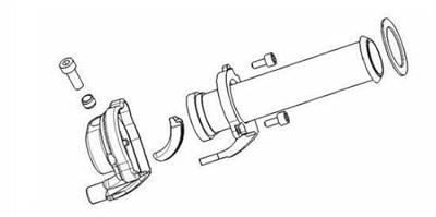 Domino gasdraaigreep armatuur "scooters throttle grips alu sw 1-pulley