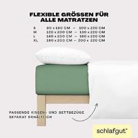 Schlafgut Schlafgut EASY Jersey Elasthan Hoeslaken M - 120x200 - 130x220 665 Green Mid - thumbnail