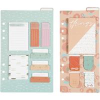 Creativ Company Post-it en boekenlegger set, afm 10,3x22 + 13,8x22 cm, goud, rood, koraal, 2 vel/ 1 doos - thumbnail