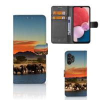 Samsung Galaxy A13 (4G) | Telefoonhoesje | Met pasjeshouder | Olifanten - thumbnail