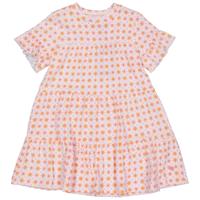 Quapi Zomer jurk meisjes - oranje - AOP grafisch - Zaara - thumbnail