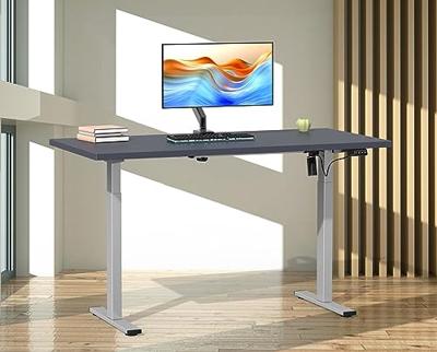 VCM Elektrisch verstelbaar bureau E-Lona (Antraciet/zilver, 140 x 50 cm)