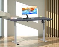 VCM Elektrisch verstelbaar bureau E-Lona (Antraciet/zilver, 140 x 50 cm) - thumbnail