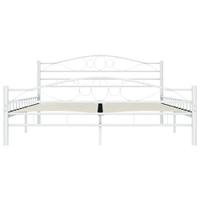 Bedframe metaal wit 140x200 cm - thumbnail