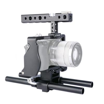 YELANGU C6 camera video kooi handvat stabilisator voor Sony A6000/A6300/A6500/A6400 (zwart)