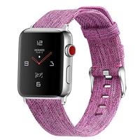 Canvas nylon bandje - Paars - Geschikt voor Apple Watch 44mm / 45mm / 46mm / 49mm - thumbnail