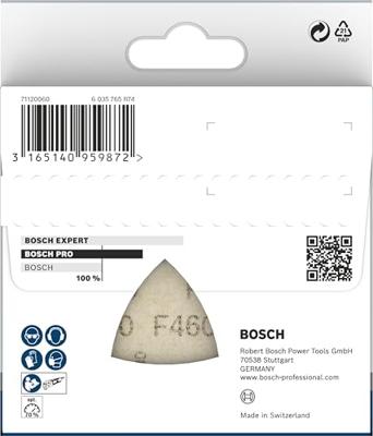 Bosch Accessories Bosch Power Tools 2608621685 Deltaschuurpapier Korrelgrootte (num) 60 (l x b) 93 mm x 93 mm 5 stuk(s) - thumbnail