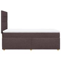 Boxspring met matras stof donkerbruin 80x200 cm - thumbnail